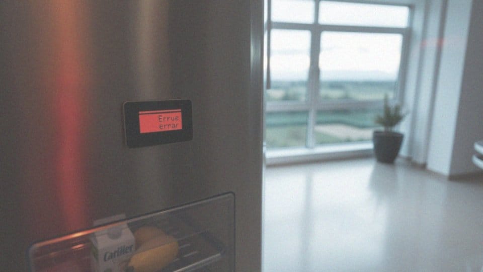 Jakie są potencjalne błędy lodówki sygnalizowane przez alarm?