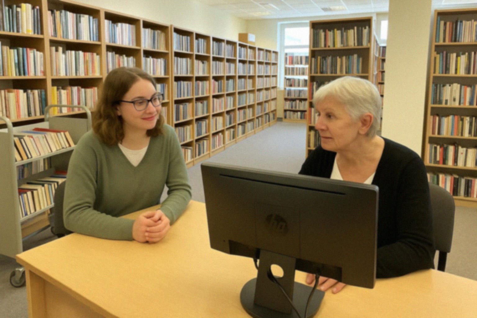 Spotkanie uczniów z Publicznej Szkoły Podstawowej nr 2 w staszowskiej bibliotece