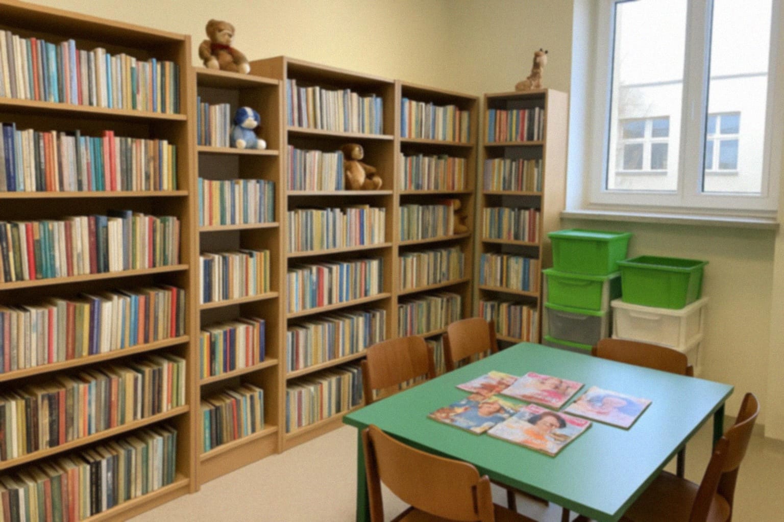 Jesienne spotkanie w staszowskiej bibliotece z przedszkolakami